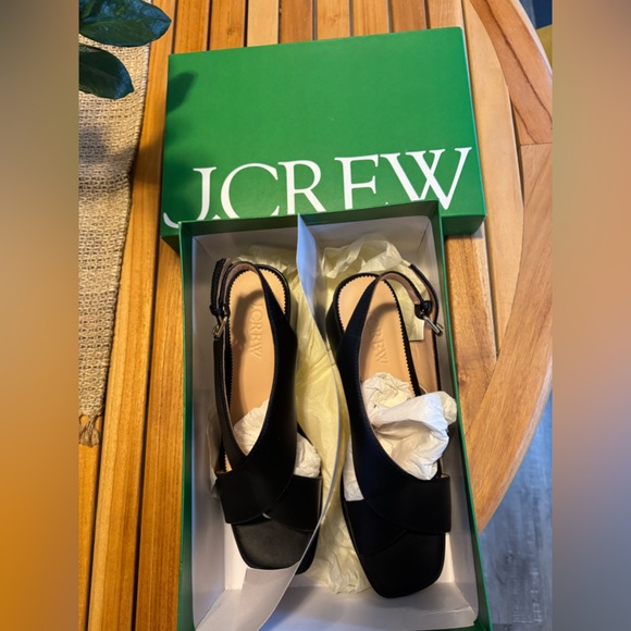 J.Crew Dylan crisscross block-heel sandals in leather NWT - Picture 9 of 9